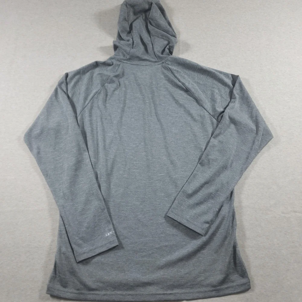 Nike Mens S Small Gray Dri FIT UPF 40 Swim Hoodie Long Sleeve Rashguard Shirt - Picture 2 of 9